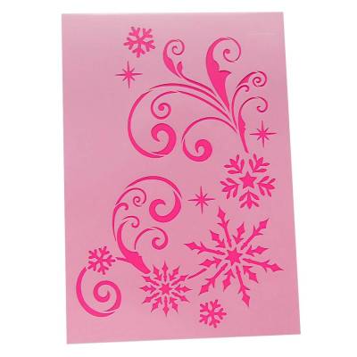 Schablone A4 Schneekristalle und Ornamente