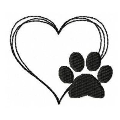 Stickdatei "Paw Love" 5x5