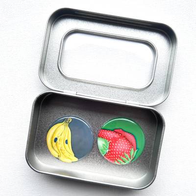2 Magnete in der Box, Kühlschrankmagnet, Küche, Rezepthalter, witzige Magnete, Button Magnete, runde Magnete, Geschenk Büro,kleines Geschenk