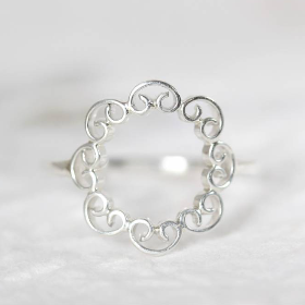Filigraner Circlering aus Silber 925, Goldschmiedearbeit