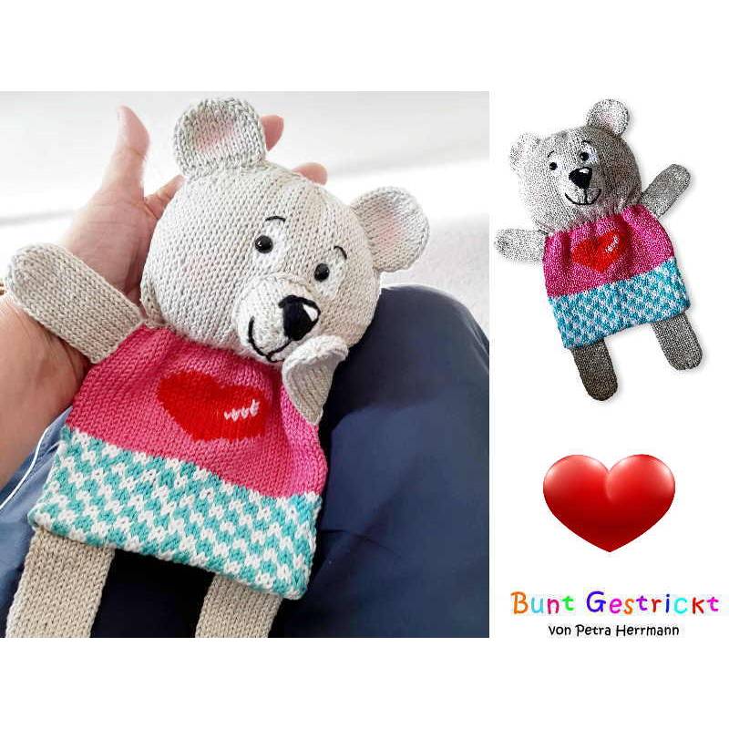 Strickanleitung Schmusetuch Bär Bild 1