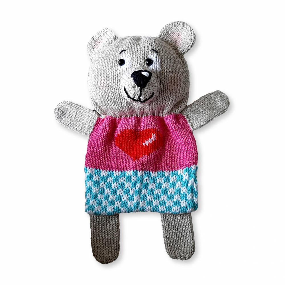 Strickanleitung Schmusetuch Bär Bild 3