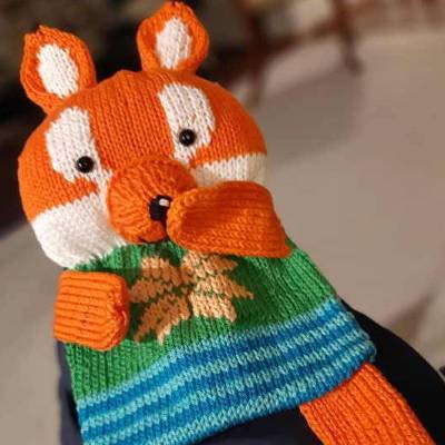 Strickanleitung Schmusetuch Fuchs