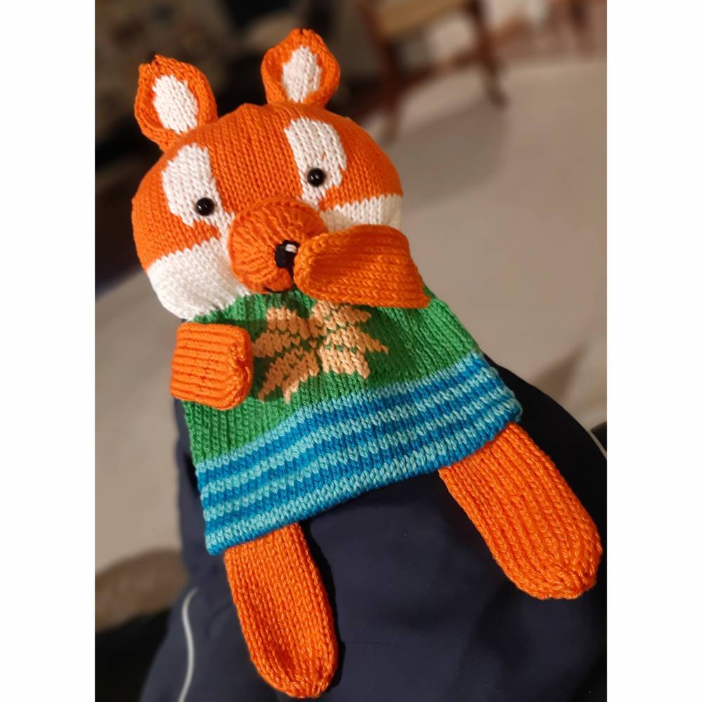 Strickanleitung Schmusetuch Fuchs Bild 2