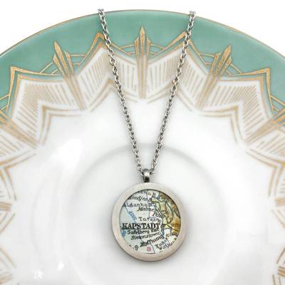 Dein Lieblingsort // Medaillon mit original Landkarte // Stadt nach Wunsch // Edelstahl // Geschenk zur Hochzeit