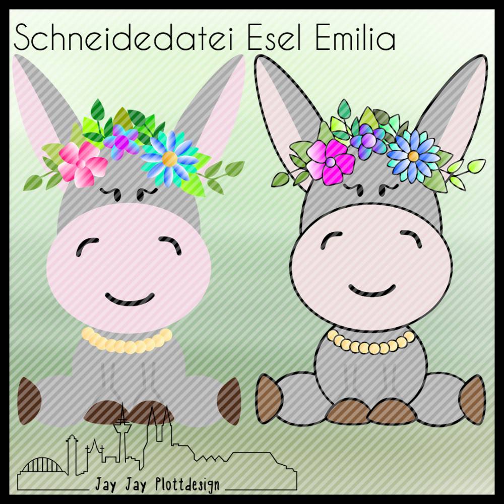 Folienplottdatei "Esel Emilia" Bild 1