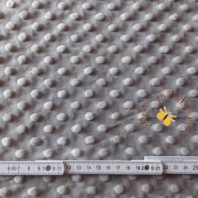 Meterware Minky traumhaft weicher Plüschstoff Fleece hochwertiger Microfaser-Plüsch Shannon Fabrics Cuddle Dimple Silbergrau