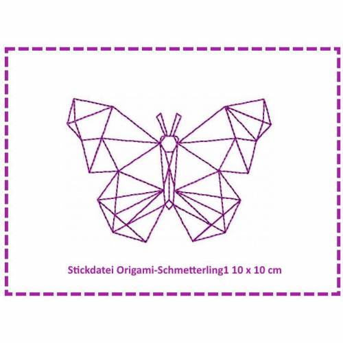 Stickdatei Origami Schmetterling1 10x10
