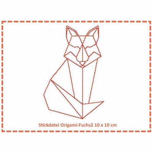Stickdatei Origami Fuchs2 10x10