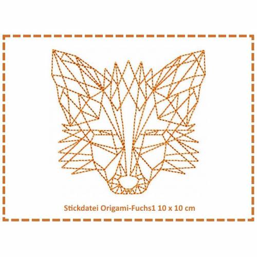 Stickdatei Origami Fuchs1 10x10