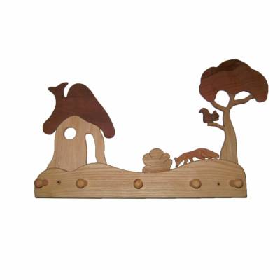 Garderobe "kleines Haus am Wald" aus Holz