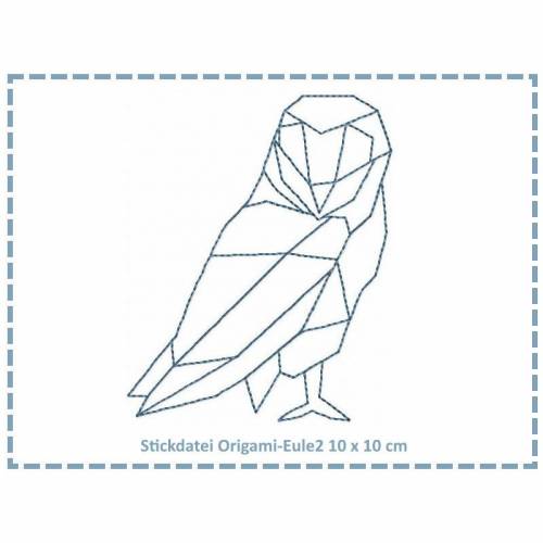 Stickdatei Origami Eule2 10x10