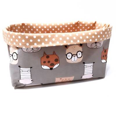 Kinder Stoffkiste mit Zoo Tiere