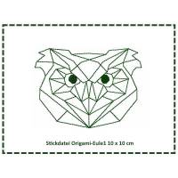 Stickdatei Origami Eule1 10x10