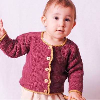 Strickanleitung für die supersüße Babyjacke "Frederick & Elena", in 3 Größen, für Babys und Kleinkinder von 0-2