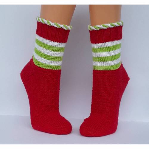 Socken Strümpfe Wollsocken Kuschelsocken handgestrickt 38/39
