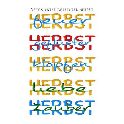 Set Stickdatei "geteilter Herbst" (für die Stickmaschine)