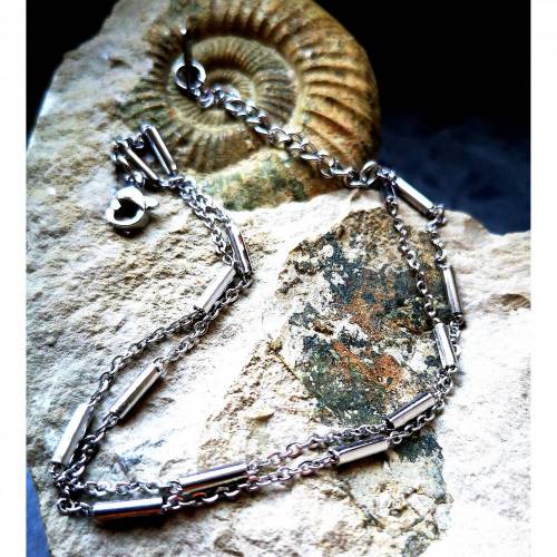 Armband, Edelstahl,  Armkette, Edelstahlarmband, Doppelkette