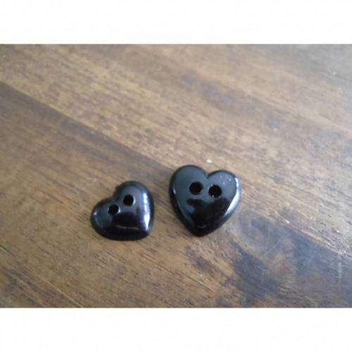 schwarz Herz   Knopf  Kunststoff  Motivknöpfe,