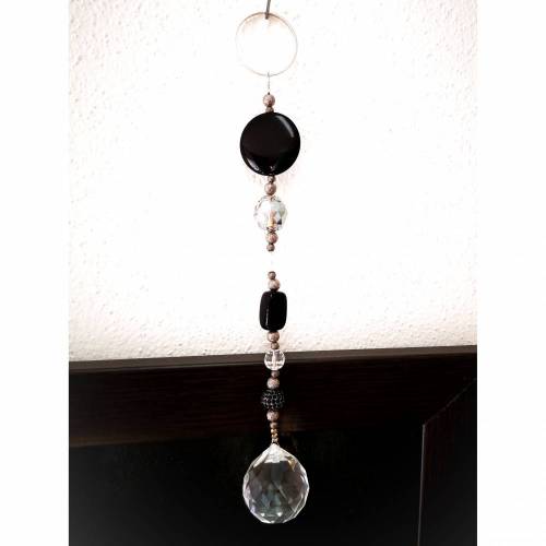 XL Suncatcher mit Onxy, Fensterdekoratin, Feng shui,  Sonnenfänger, Kristallanhänger,Vintage-Stil