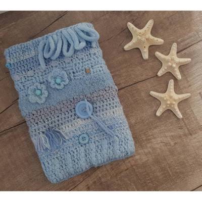 TwiddleMuff  HIMMELBLAU  * Sensorik Alzheimer Demenz * Nestelmuff Beschäftigungsmuff MUFF