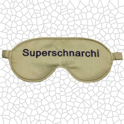 Witzige Schlafbrille für Männer – personalisierbare Schlafmaske aus Satin | la miscela