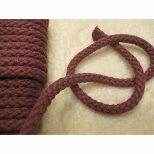 Kordel Flechtkordel Hoodiekordel Bademantelkordel 8mm Veno bordeaux 100% Baumwolle (1m/2,20  €)