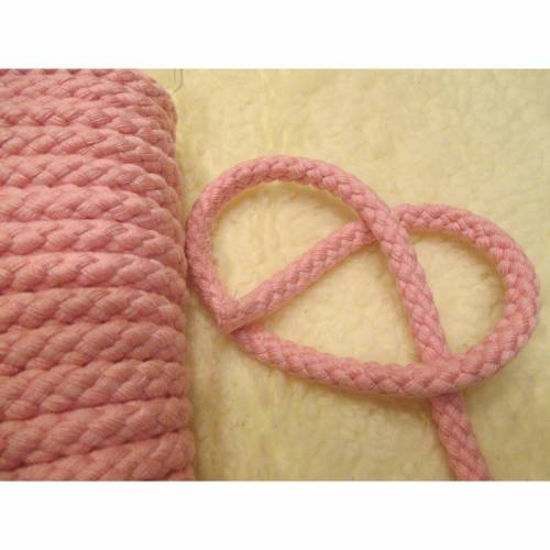 Kordel Flechtkordel Hoodiekordel Bademantelkordel 8mm Veno  hellrosa 100% Baumwolle (1m/2,20  €)