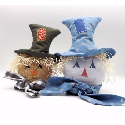 ITH Stickdatei Vogelscheuche Set – Herbstliche Deko, 3 Größen, abnehmbarer Hut