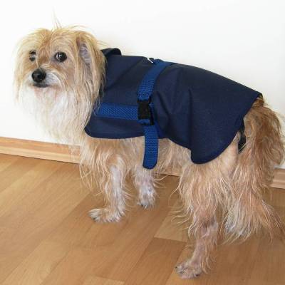 Hundemantel Regenmantel mit integriertem Hundegeschirr – Maßanfertigung für kleine Hunde – Regenschutz in grün, blau, schwarz, Regenmantel