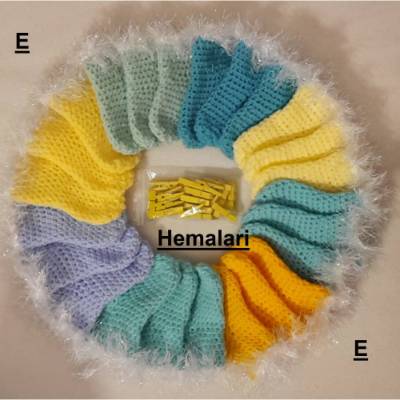 Adventskalender Söckchen * gehäkelt * 24 Socken * verschiedene Farbkombinationen * Weihnachtskalender * aqua