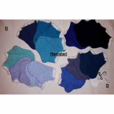 Adventskalender Söckchen * gehäkelt * 24 Socken * blau * Weihnachtskalender *