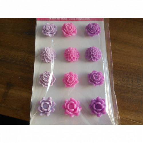 Deko Resin / Harz Blumen Flatback cabochons 