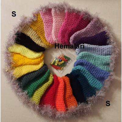 Adventskalender Söckchen * gehäkelt * 24 Socken * verschiedene Farben - bunt * Weihnachtskalender
