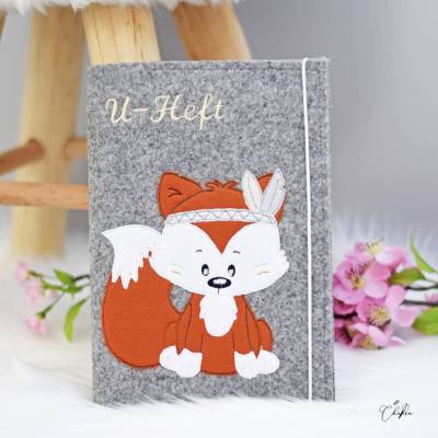 U-Heft-Hülle aus Wollfilz, U-Heft, Untersuchungsheft, Filzhülle, Geburt, 
