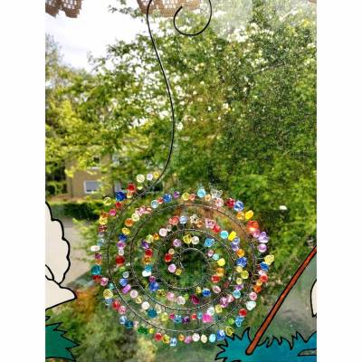 Fensterschmuck Sonnenfänger/Suncatcher Spirale in drei Größen zur Auswahl