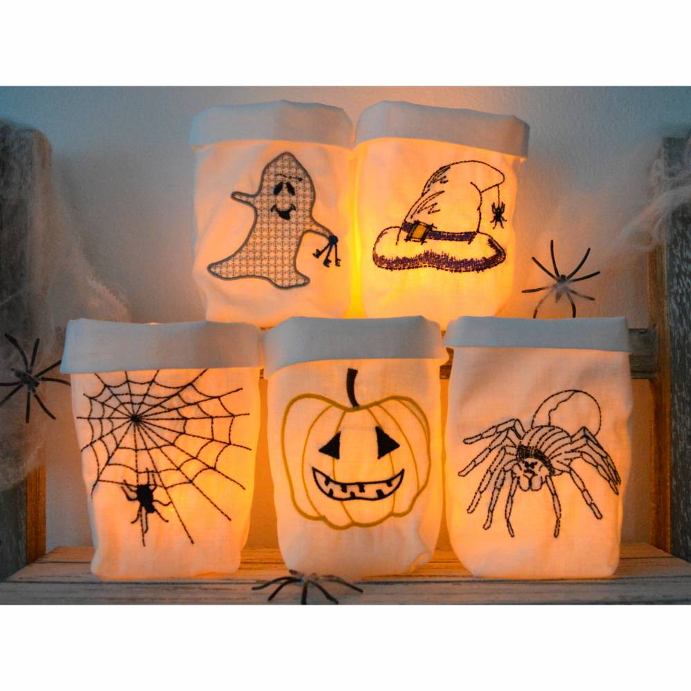 ITH Stickdatei Lichterbeutel Halloween 13x18cm Bild 1