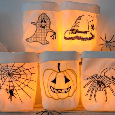 ITH Stickdatei Lichterbeutel Halloween 13x18cm