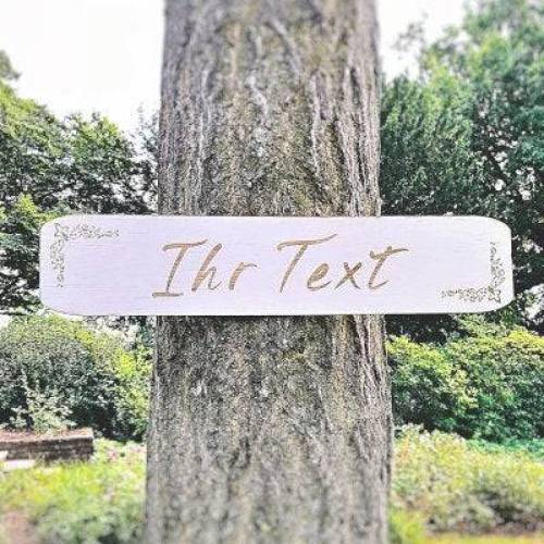 Großes Holzschild mit Gravur für Hochzeit; Schild aus Holz mit Ihrem Text; Individuelles Wegweiser-Schild für Party und Hochzeit