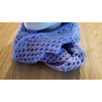 Gehäkelter Loop in schönen alten Grannystyle, Rundschal, Schal aus Baumwollmischgarn