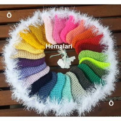 Adventskalender Söckchen * gehäkelt * 24 Socken * verschiedene Farben - bunt * Weihnachtskalender