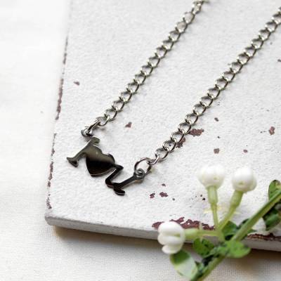 I love you Kette Silber – Edelstahl Halskette mit I  u Anhänger | Geschenk für Frauen, Freundin, Schwester, Mama