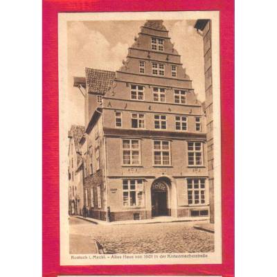 AK - Alte Ansichtskarte - Rostock Altes Haus von 1601 in der Kistenmacherstraße - ca. 1925