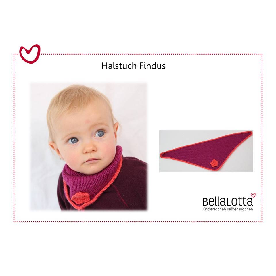 Strickanleitung für das süße Halstuch "Findus", für Babys und Kleinkinder von 0-3 Jahre - ideal für Anfänger gee Bild 1