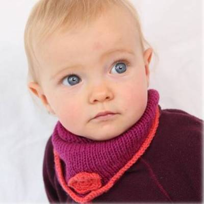 Strickanleitung für das süße Halstuch "Findus", für Babys und Kleinkinder von 0-3 Jahre - ideal für Anfänger gee