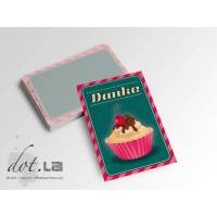 50 Stück Mini-Dankekarten Cupcake