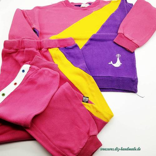 Vintage, 2tlg Kinder Jogginganzug, Marke Schiesser Größe 104