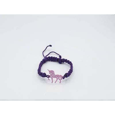 Geflochtenes Armband Einhorn aus Paracord für Kinder und Erwachsene
