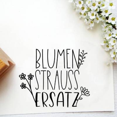 Stempel "Blumenstraussersatz" für Mitbringsel, Geschenke, Geschenkanhänger, Etiketten oder Dankeschön