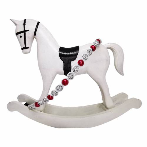 Stirnriemen - Shamballa - Perlmutt  "Crystal-Red"